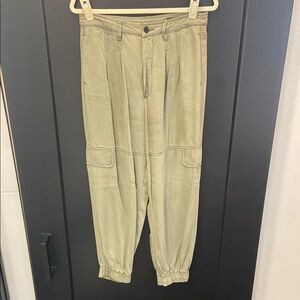 Allsaints front pleat cotton joggers